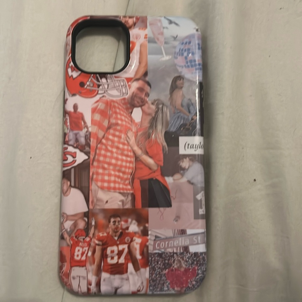 Tayvis Taylor, Swift and Travis Kelce Taylor’s version iPhone 14+ phone case